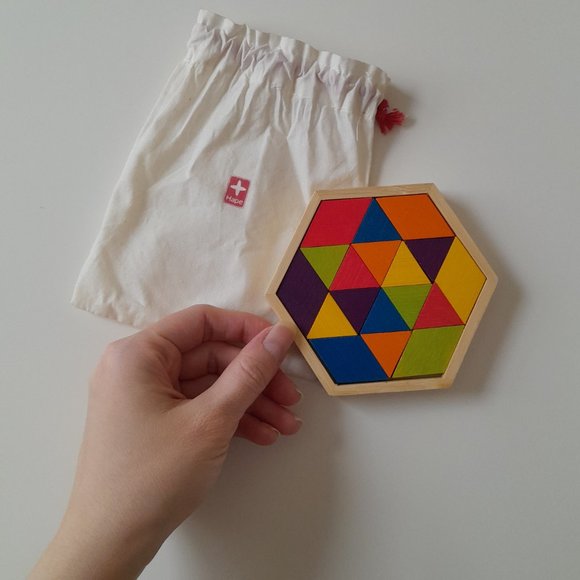 Hape Mini Mixed Shape Geometric Mosaic Puzzle Toy - Picture 4 of 11